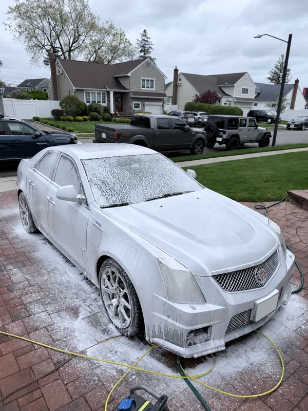 Cadillac CTS-V foam wash